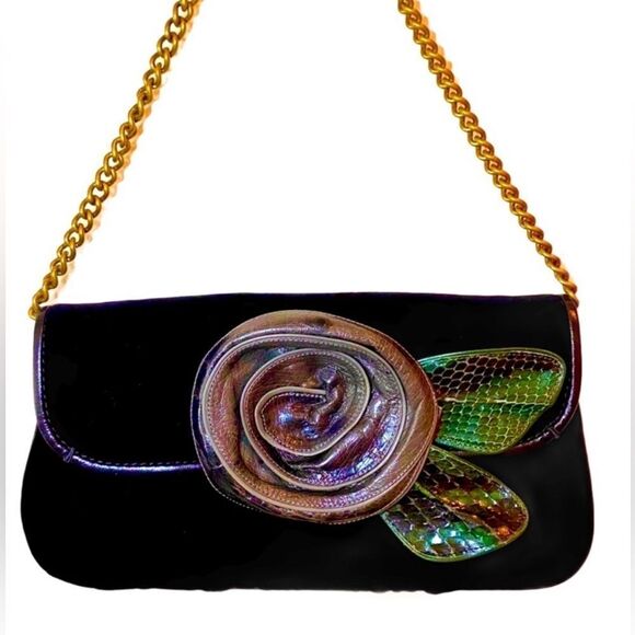 Marc Jacobs Vintage Python & Ostrich Rose Bag - Picture 1 of 12